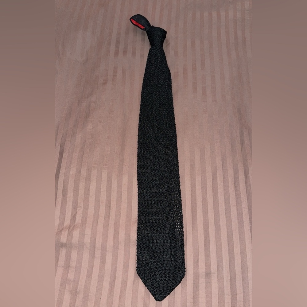 Brand New Del Toro Silk Black Knit Tie